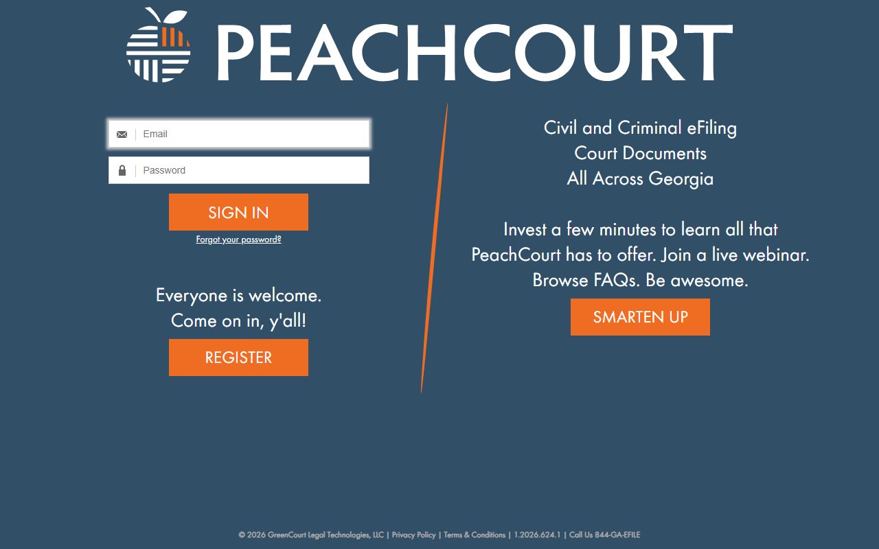 Warren County Clerk of Superior Court records PeachCourt account access