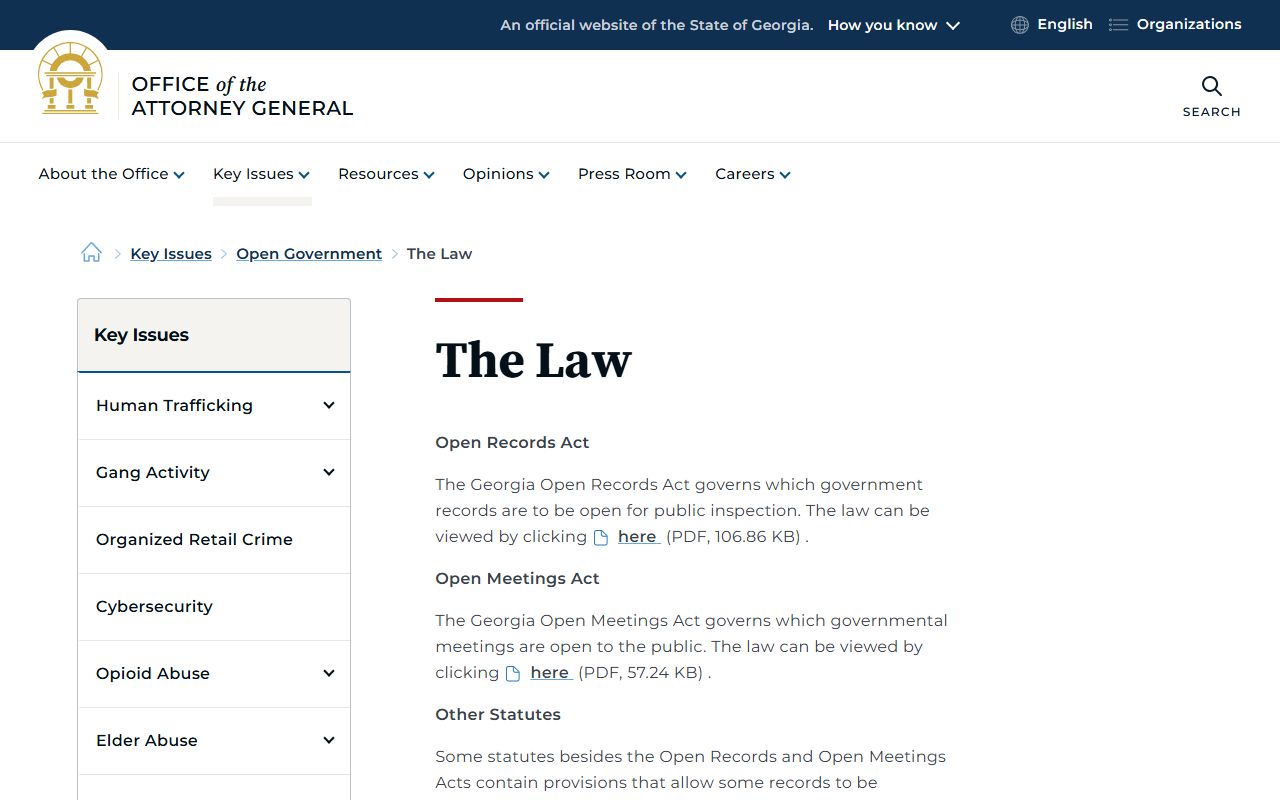 Warren County Clerk of Superior Court records Georgia Open Government law