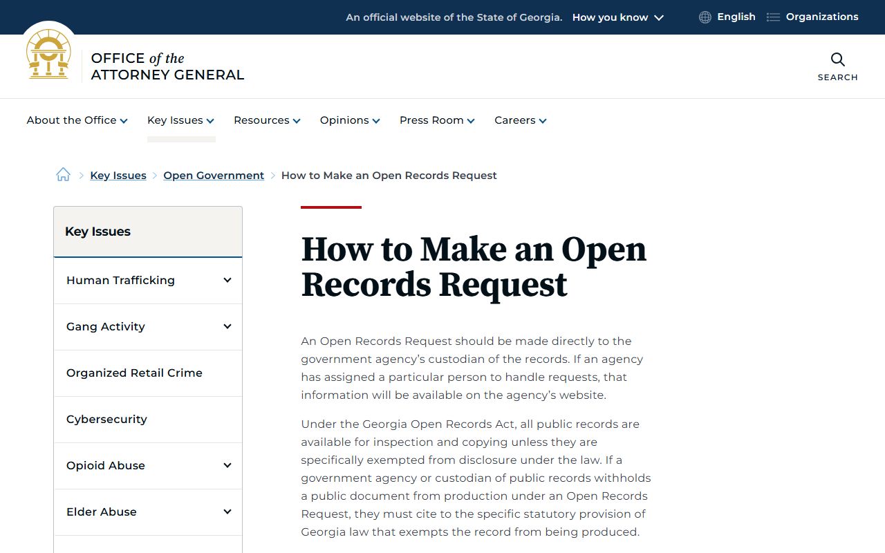 Warren County Clerk of Superior Court records Georgia open records request guidance