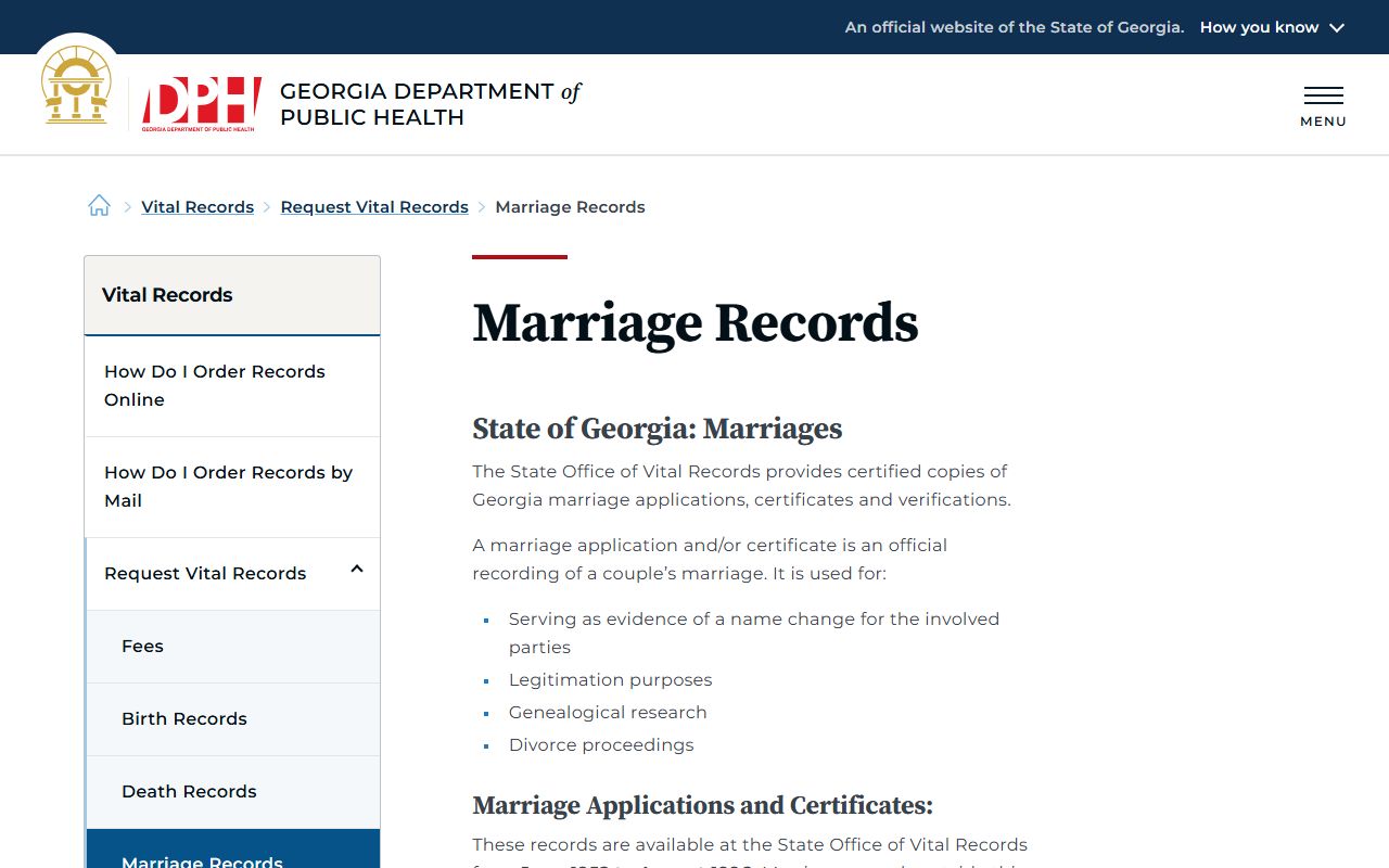 Warren County marriage records Georgia DPH marriage record source